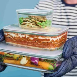 New Easyclip 3 Piece Set Glass Food Storage Container, Nordic Sage Tableware Brands|Food Storage & Containers