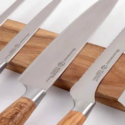 Online Acacia Wood Magnetic Knife Rail, 45cm Kitchen Knives
