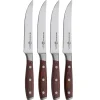 Avanta Pakkawood 4 Piece Steak Knife Set, Brown Kitchen Knives