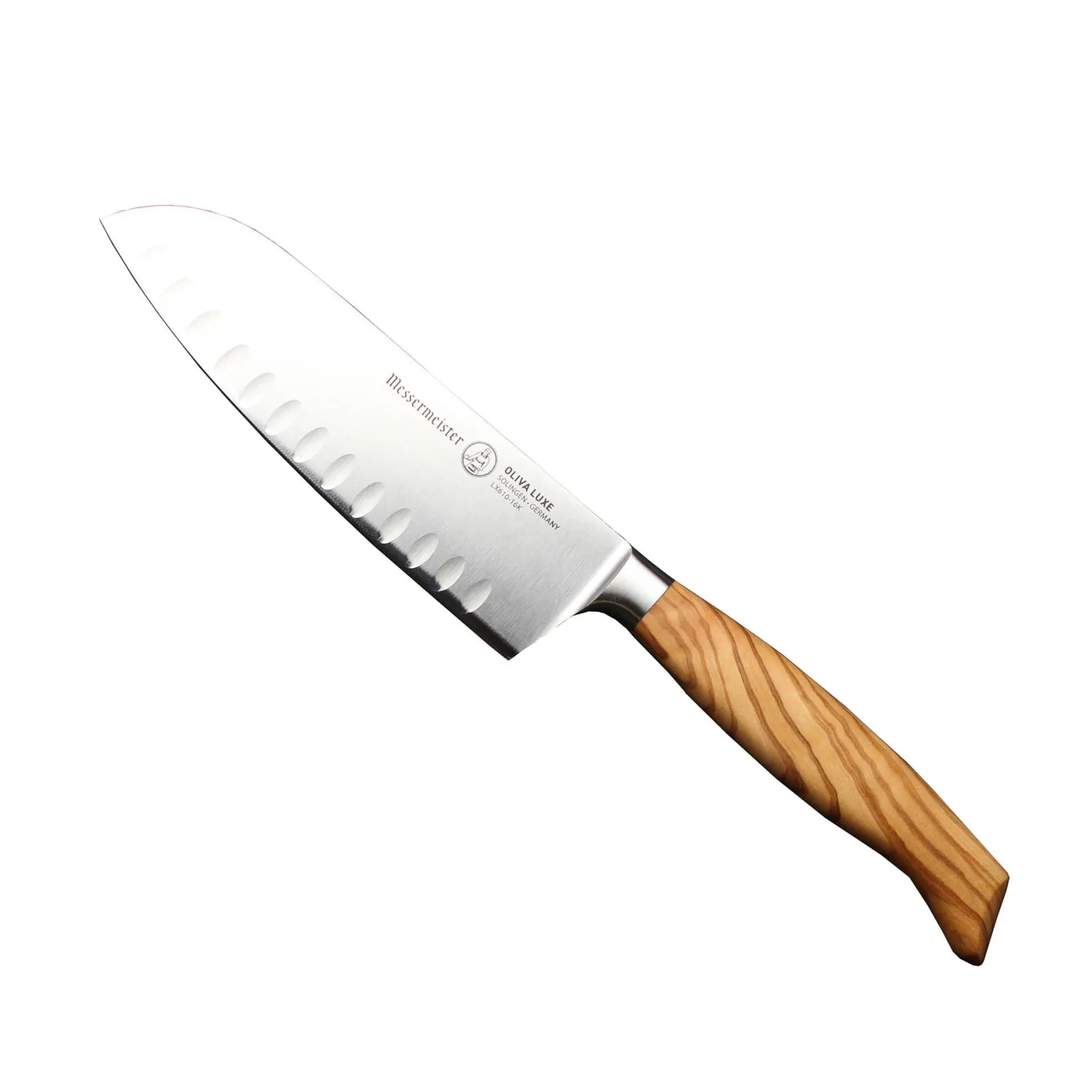 New Oliva Luxe Scalloped Edge Santoku, 16cm Kitchen Knives
