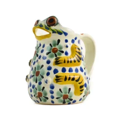 New Mexican Hand Painted Floral Frog Milk Jug Mexican Ingredients|Jugs & Bottles