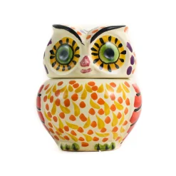 Online Mexican Hand Painted Orange Owl Sugar Bowl Mexican Ingredients|Jugs & Bottles