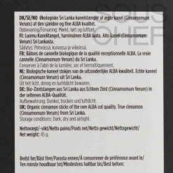 Sale Organic Alba Whole Cinnamon, 45g Herbs & Spices|Ingredients Brands