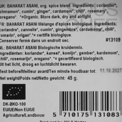 Online Organic Baharat Asani, 45g Ingredients Brands|Middle Eastern Ingredients