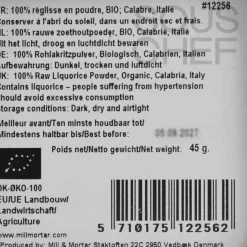 New Organic Coarse Liquorice Powder, 45g Ingredients Brands|Herbs & Spices