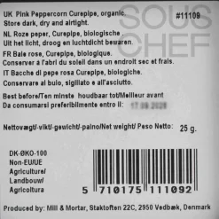 Clearance Organic Curepipe Pink Peppercorn, 25g Ingredients Brands|French Ingredients