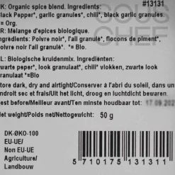 Best Organic Double Garlic Pepper, 50g Italian Ingredients|Herbs & Spices