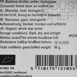 New Organic Star Anise, 30g Ingredients Brands|Chinese Ingredients