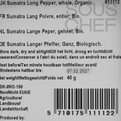 Hot Organic Sumatra Long Pepper, 40g Indian Ingredients|Herbs & Spices