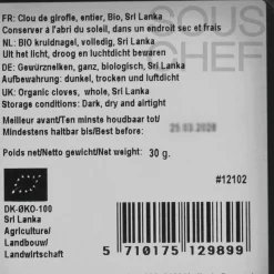 Organic Whole Cloves, 35g Ingredients Brands|Indian Ingredients