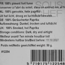 Hot Smoked Hot Paprika, 50g Ingredients Brands|Spanish Ingredients