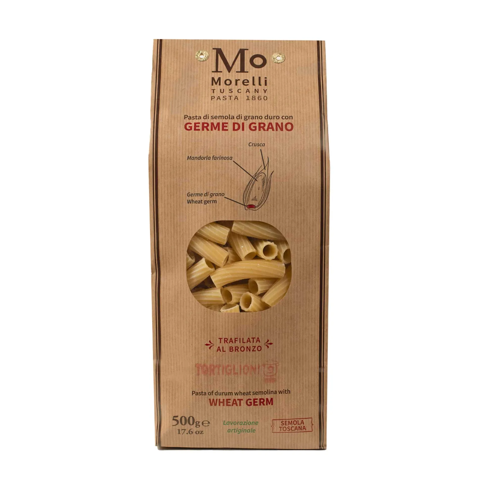 Sale Tortiglioni Pasta with Wheat Germ, 500g Ingredients Brands|Italian Ingredients