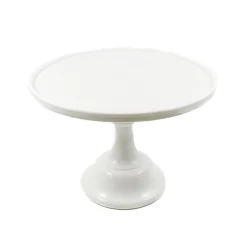 Clearance White Milk Glass Cake Stand American Ingredients|Serveware