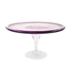 Best Murano Glass Amethyst Cake Stand, 25cm Tableware Brands