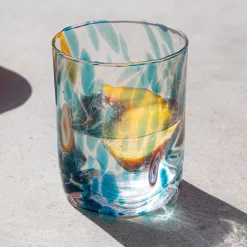 Best Murano Glass Tumbler, Aquamarine Table Setting|Drinking Glasses