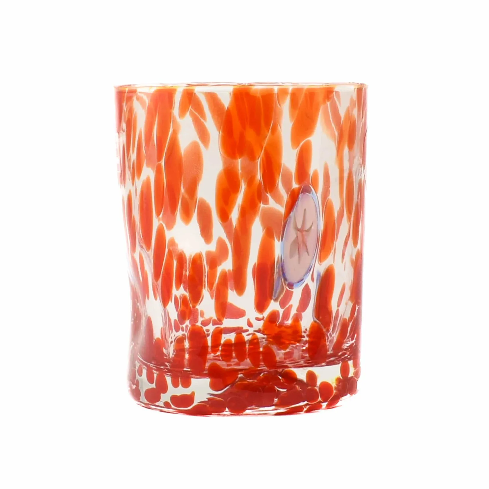 Clearance Murano Glass Tumbler, Orange Table Setting|Drinking Glasses