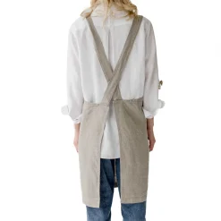 Hot Natural Crossback Linen Apron Kitchen Textiles & Clothing