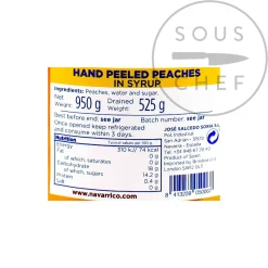 New Hand-Peeled Peach Halves in Syrup, 950g Ingredients Brands|Spanish Ingredients