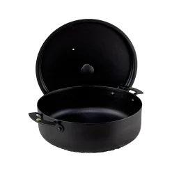 Spun Iron Prospector Saute Pan with Lid, 9" Pots & Pans