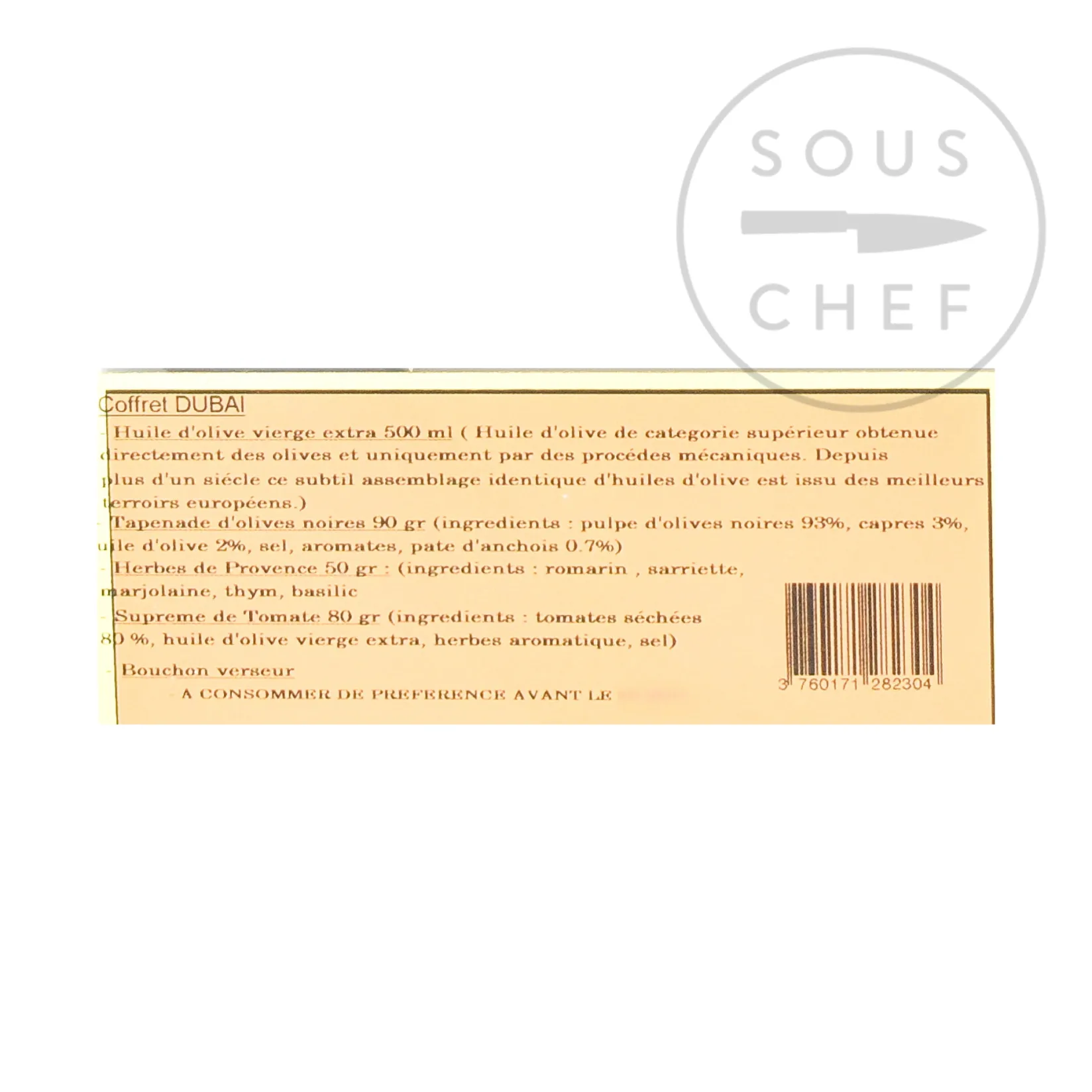 Hot Provence Olive Oil Gift Box Ingredients Brands|French Ingredients