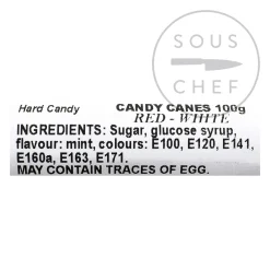 Hot No 6 Candy Cane Lane - Giant Candy Cane, 100g Ingredients Brands|Chocolate & Sweets
