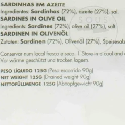 Outlet Sardines in Olive Oil, 125g Ingredients Brands|Tinned Fish & Seafood