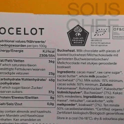 Sale Organic Milk Chocolate & Buckwheat Chocolate Bar, 70g Ingredients Brands|Made In The Uk