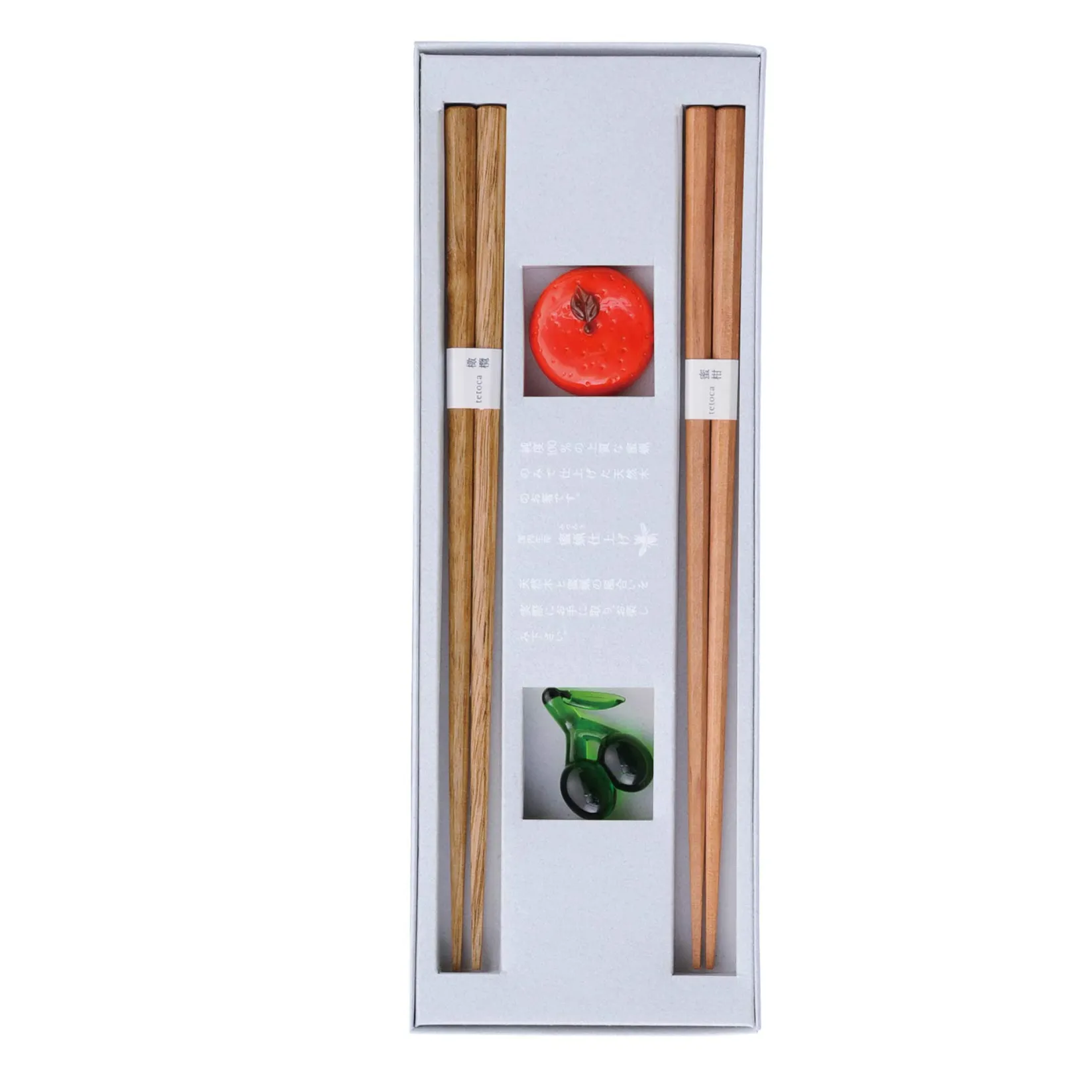 Online Olive & Mandarin Wood Chopstick Gift Set with Rests, 18cm Tableware Brands|Japanese Ingredients
