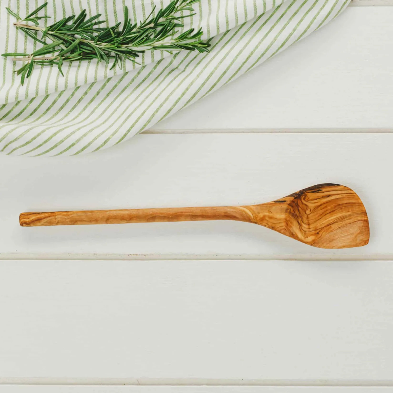 Best Olive Wood Corner Spoon, 30cm Middle Eastern Ingredients|Kitchen Tools & Utensils