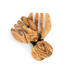 Discount Olive Wood Salad Hands Set, 20cm Serveware|Tableware Brands