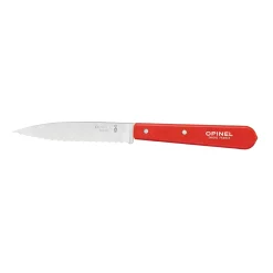 Hot No 113 Red Beechwood Handle Serrated Paring Knife, 10cm Kitchen Knives