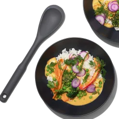 New Grey Silicone Chop & Stir Cooking Spoon Kitchen Tools & Utensils