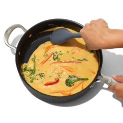 New Grey Silicone Chop & Stir Cooking Spoon Kitchen Tools & Utensils