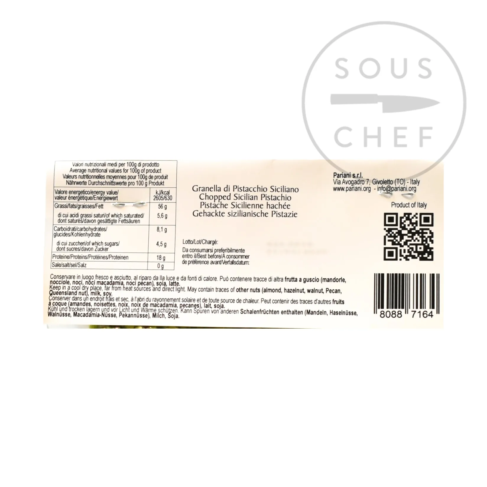 Chopped Sicilian Pistachio, 100g Ingredients Brands|Italian Ingredients