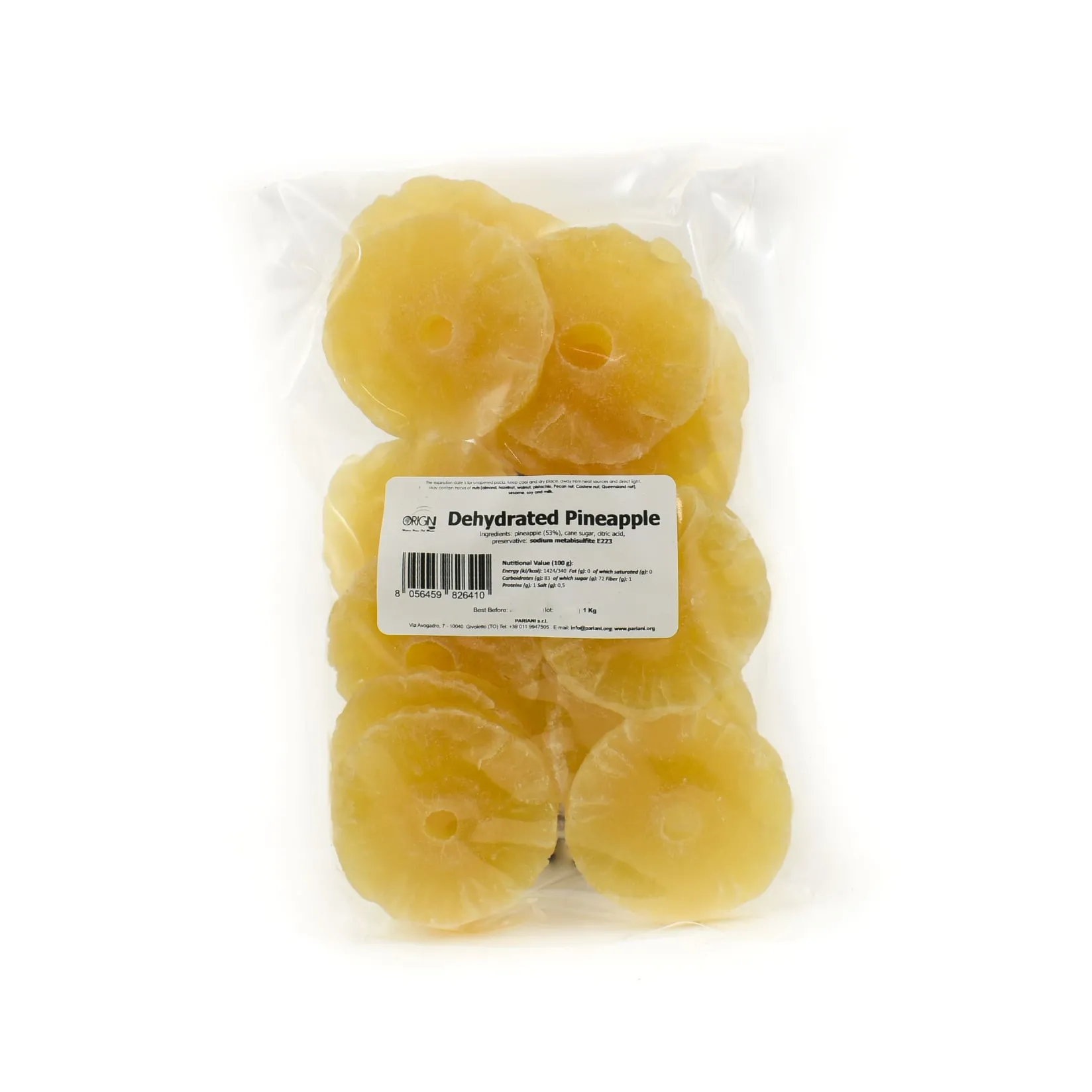 Outlet Dried Pineapple, 1kg Ingredients Brands|Italian Ingredients