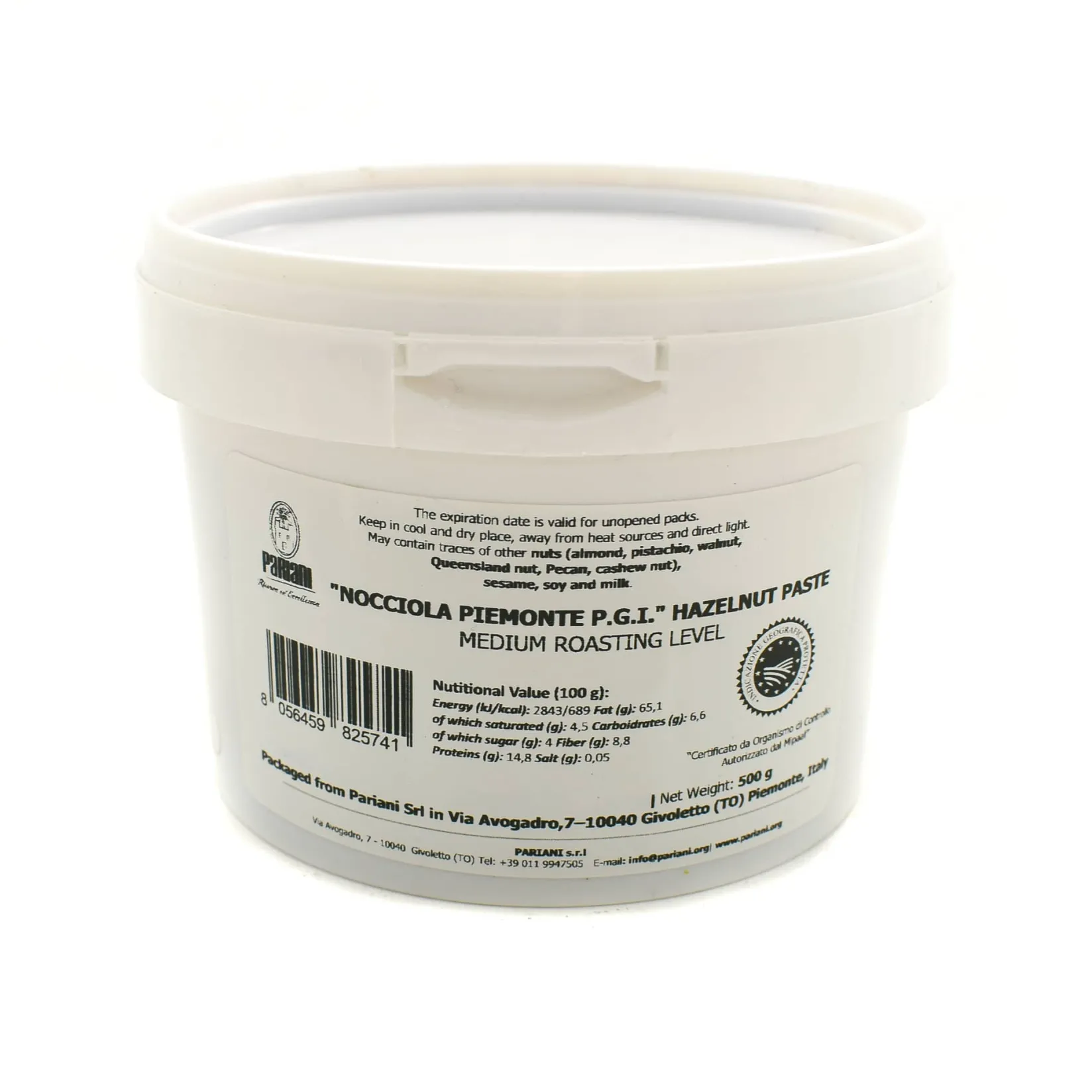 Hot "Nocciola Piemonte PGI" Hazelnut Paste, 500g Ingredients Brands|Italian Ingredients