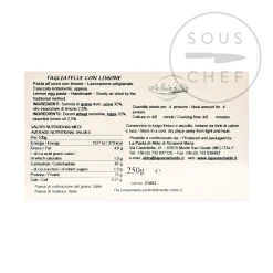 Online Tagliatelle Egg Pasta with Lemon, 250g Italian Ingredients|Pasta, Rice & Beans