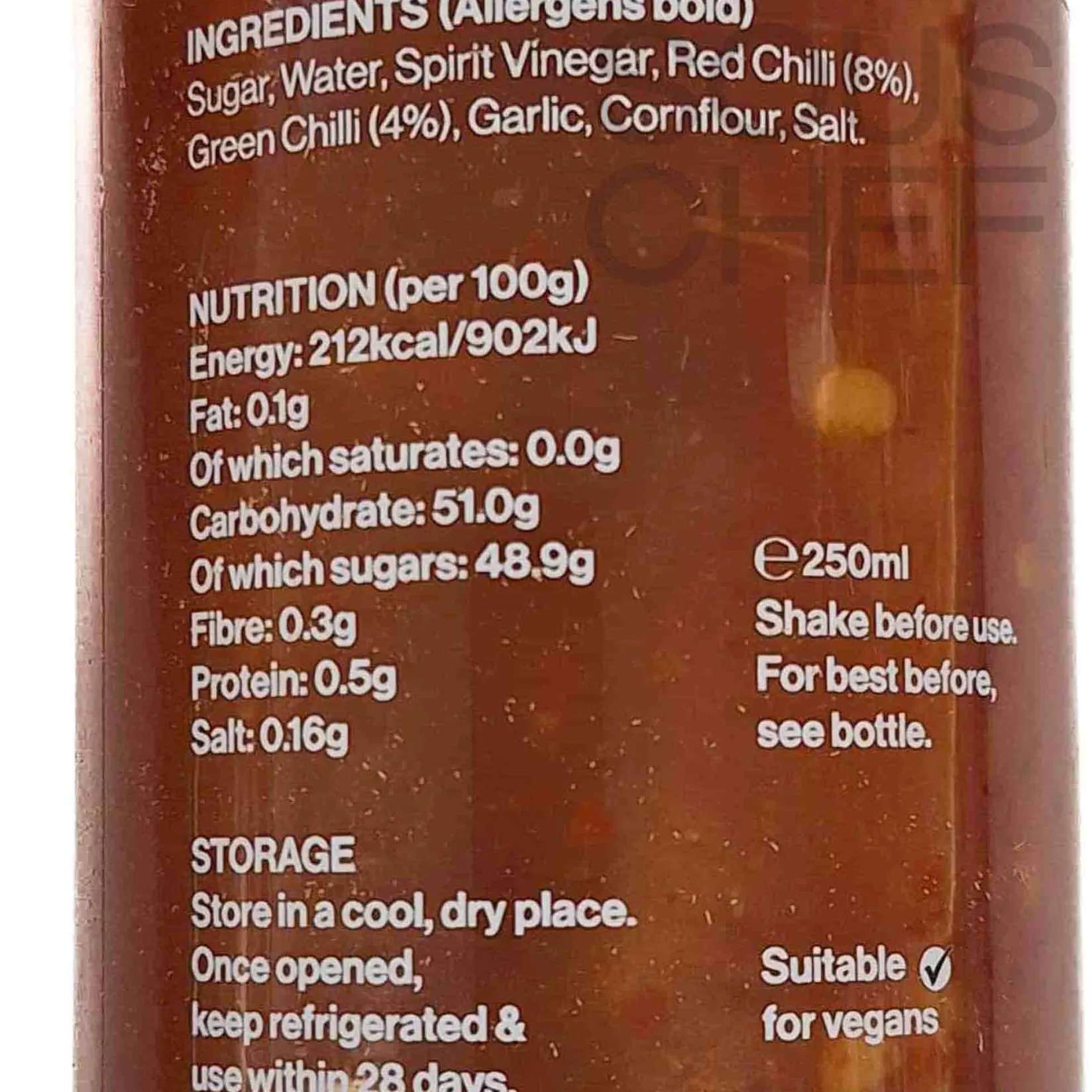 Best Sweet Chilli Sauce, 250ml Ingredients Brands|Sauces & Condiments