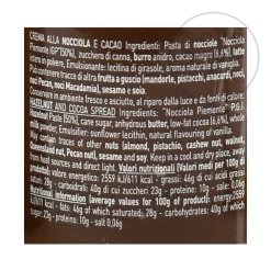 Piemonte Hazelnut Gianduja Spread, 200g Italian Ingredients|Jam, Honey & Spreads