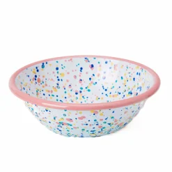 Hot Pink Dot Enamel Salad Bowl Tableware Brands