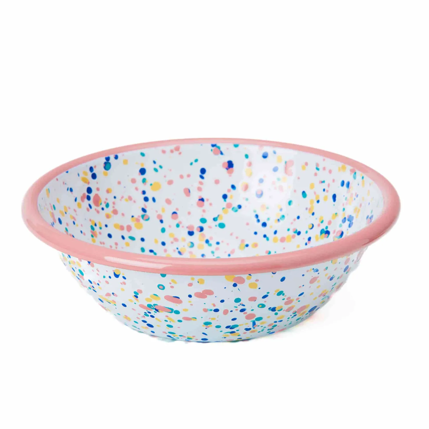 Hot Pink Dot Enamel Salad Bowl Tableware Brands