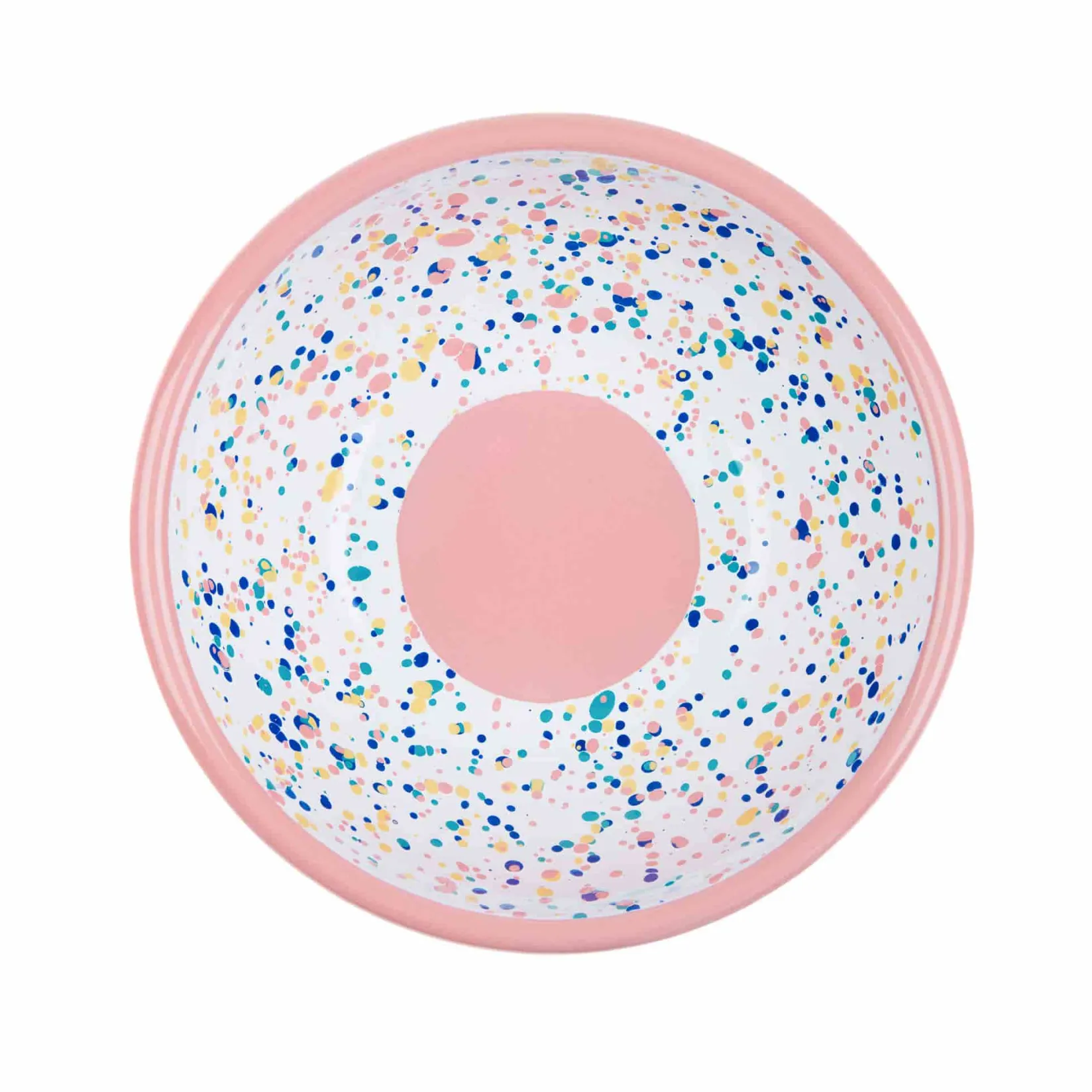 Hot Pink Dot Enamel Salad Bowl Tableware Brands