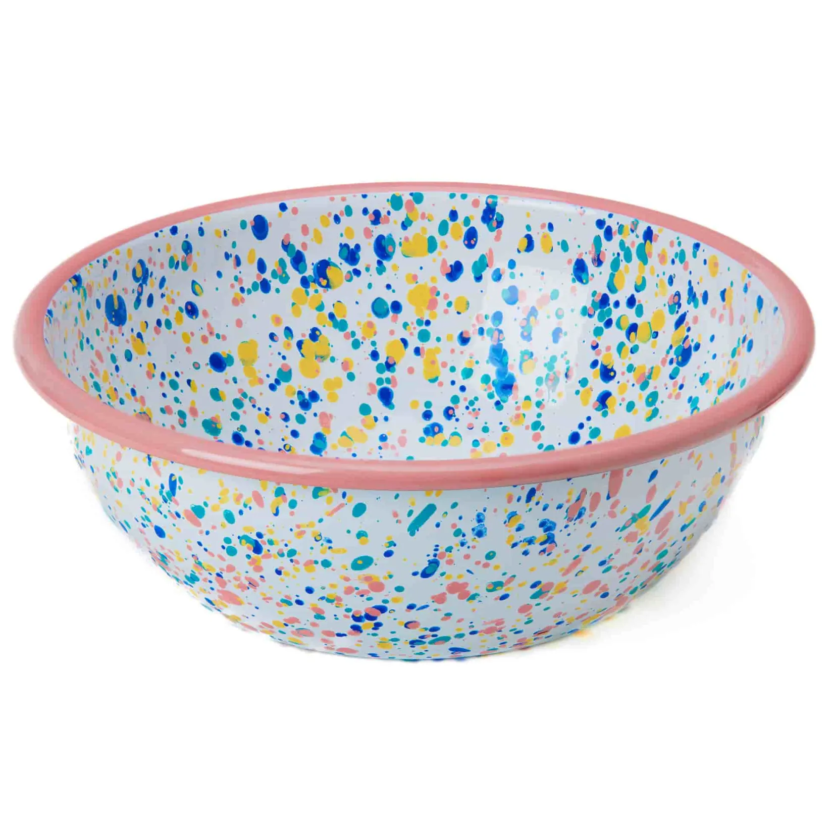 Hot Pink Dot Enamel Salad Bowl Tableware Brands