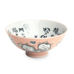 Discount Pink Lucky Cat Bowl, 14cm Crockery & Dinnerware|Bowls