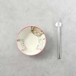Online Pink Lucky Cat Japanese Noodle Bowl, 15cm Tableware Brands|Japanese Ingredients
