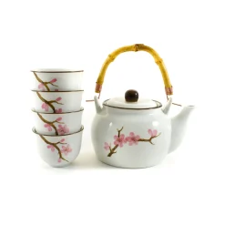 Discount Pink Sakura Tea Set, 800ml Japanese Ingredients|Japanese Tableware