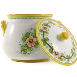 Clearance Pomegranate-Painted Terracotta Cooking Pot, 20cm Italian Ingredients|Serveware