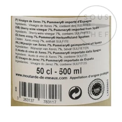 Best Sherry Vinegar, 500ml Ingredients Brands|French Ingredients