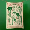 Clearance London Vegetable Guide Tea Towel Kitchen Textiles & Clothing