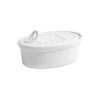 Clearance Porcelain Oval Canape Dish with Lid, 13cm dia Tableware Brands|Serveware